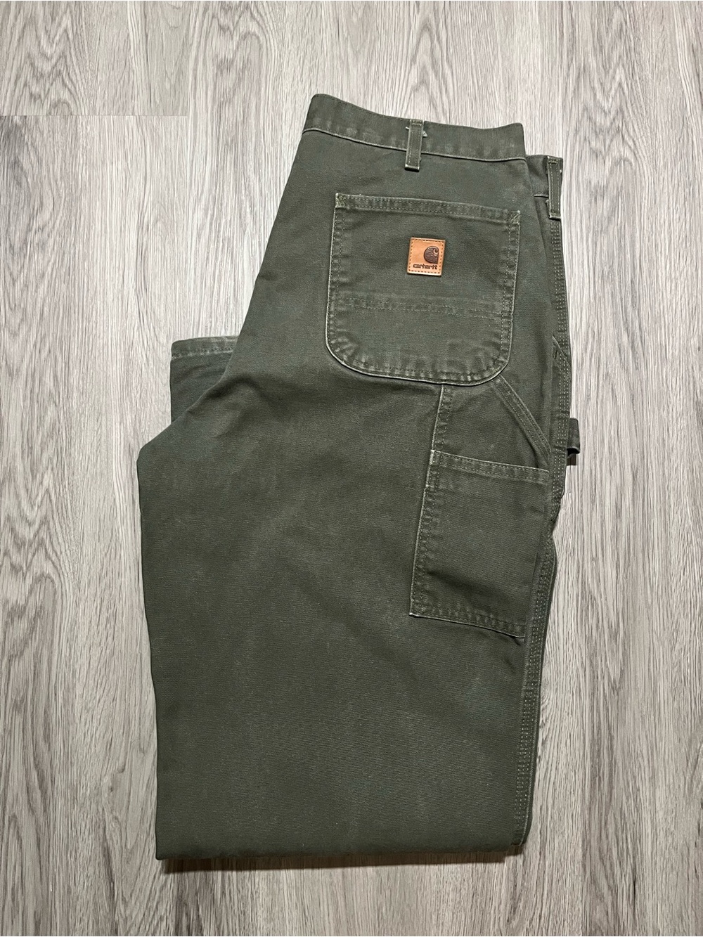 Vintage Carhartt Green original dungaree fit 36x32 work pants